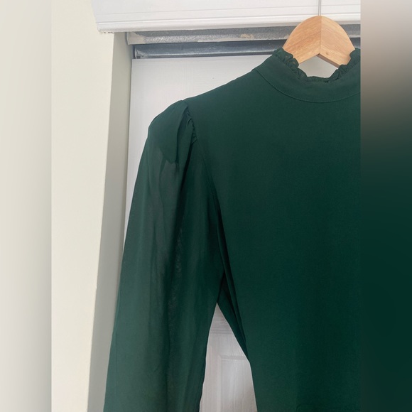 Reformation Lewis Dress in Forest Green - Picture 8 of 12